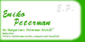 eniko peterman business card